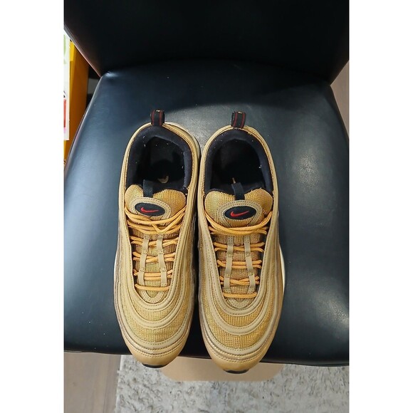 Nike Air Max 97 Metallic Gold Running Shoes. 884421-700. Men Size 9.5. main image 6